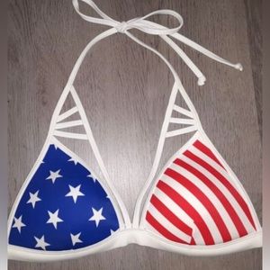 Victoria’s Secret PINK American Flag Bikini Top